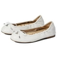 thumbnail image 2 of Sam Edelman Girls Felicia Mini Ballet Flat, White Lea, 3 Big Kid US, 2 of 2
