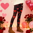 thumbnail image 4 of Fgvctg Valentines Day Women Leggings Yoga Stretch High Waisted Full Length Workout Leggings Cute Love Heart Print Fashion Outfit Thermal Yoga pants Joggers Clothes Wine S, 4 of 5