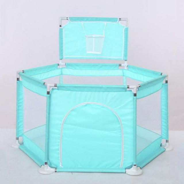 Baby Playpen Interactive Kids Play Playard Ocean Ball Safety Gate 6 Panel Fence (balls not Include)