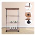 WANCQ 4 Tiers Industrial Iron Pipe DIY Shelf Bookshelf Bracket Standing