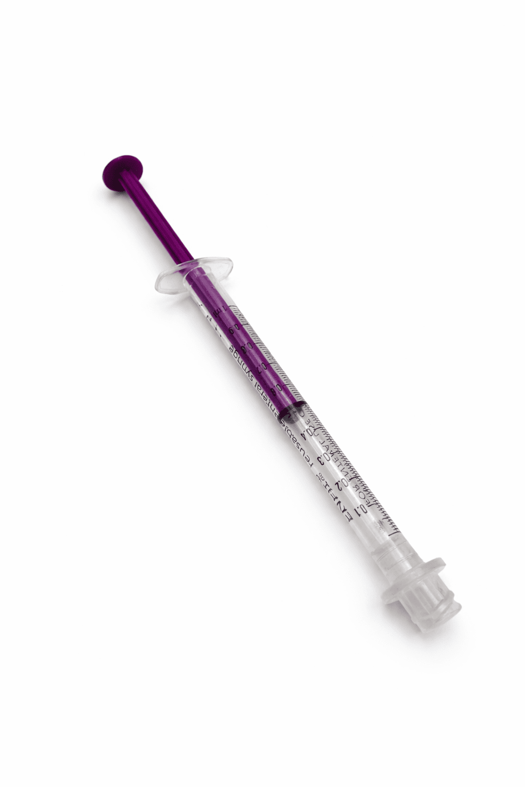 ENFit® Reusable Sterile Low Dose Syringe with O-Ring - 1ml. (20-pack, Individually Packaged, Purple Plunger, DEHP/Latex Free)