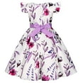 thumbnail image 2 of Girl Wedding Birthday Pageant Tea Party Dress Floral Formal Dress 2-10Years, 2 of 6