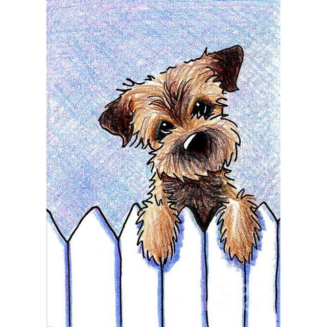 Taladro Pintura Diamante (DF3812) 5D DIY Perro Completo Punto de Cruz Craft Kit Decoración (w1646) 20X30cm Hugtrwg Para estrenar