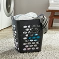 thumbnail image 4 of (3 pack) Mainstays Flex Square Laundry Hamper, Black, 4 of 7