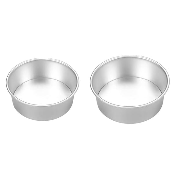 comerut 1/2Pcs 6/8 Inch Aluminum Alloy Non-stick Fruit Tarts Pizza Cake Mold Baking Pan