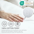 thumbnail image 5 of Degrees of Comfort Pillow Protectors (Set of 2) - Zippered Pillow Cover, Cotton Terry with 3M Scotchgard, Water Resistant, Standard Size, 21x27, 5 of 16