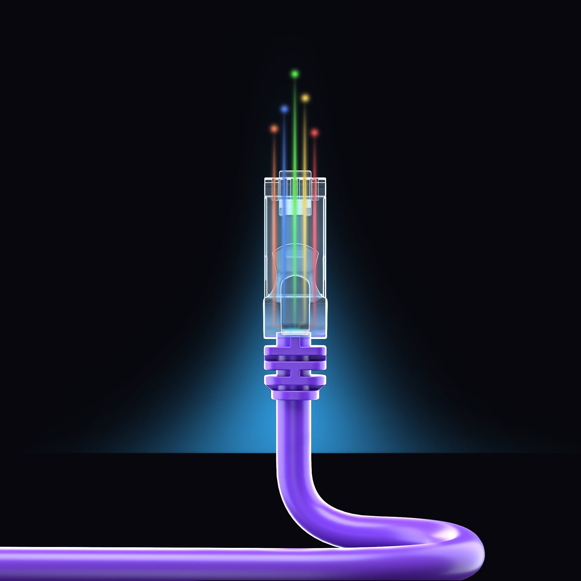 Maximm Cat 6 Ethernet Cable - 6 ft (12-Pack) - High-Speed LAN, Internet, Patch, and Network Cable - UTP, 10Gbps, 550MHz Ethernet Cord - Purple