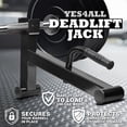 thumbnail image 7 of Yes4All Deadlift Jack/ Barbell Stand for Weight Training, Deadlift Exercises, Powerlifting, Suitable for Loading and Unloading Heavy Barbell Plates Black 20.13 x 12.2 x 4.5 inch, A. Black, 19.75 x 14., 7 of 7