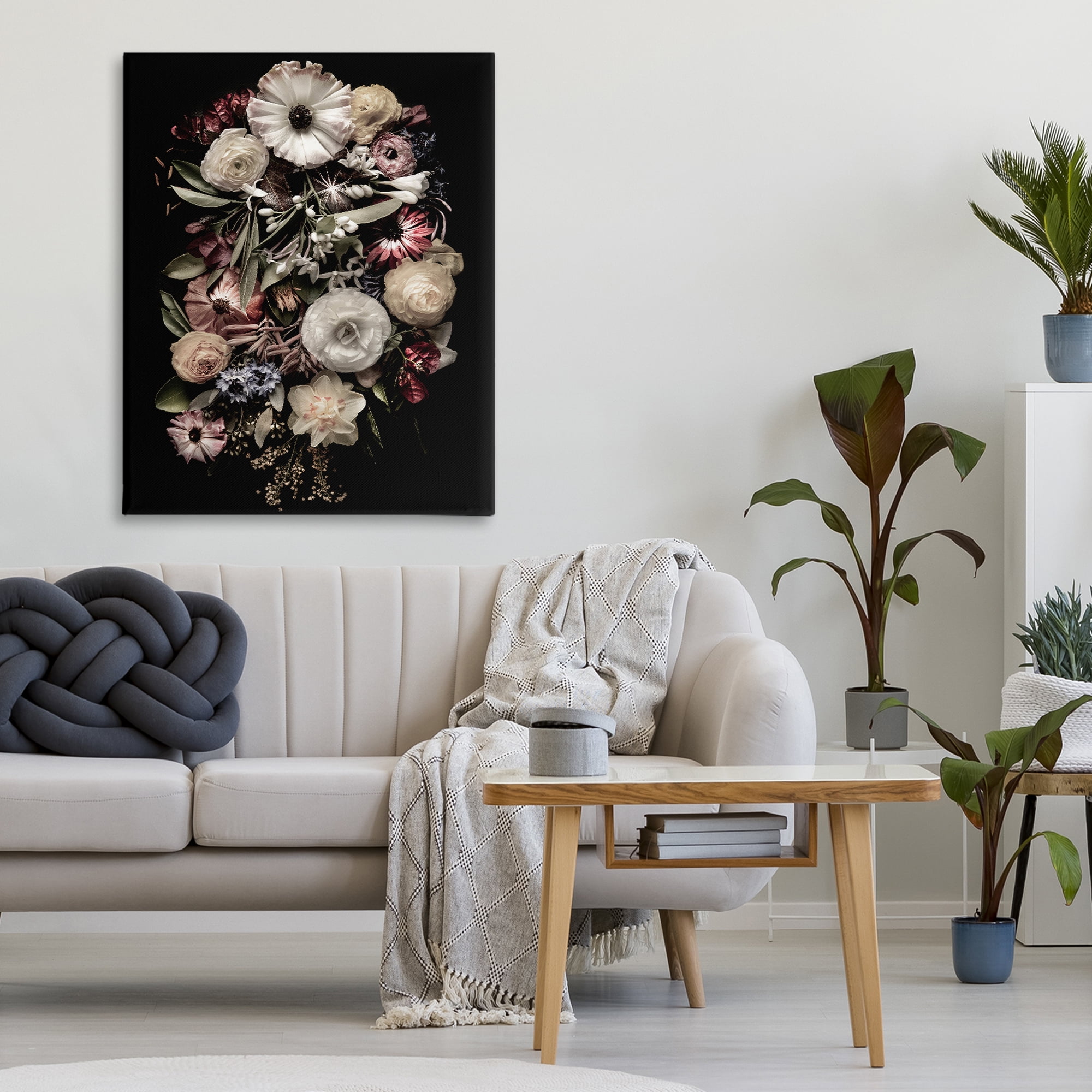 Stupell Industries Pale Yellow Roses Cluster Canvas Wall Art, design by Carl Kravats