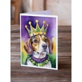 thumbnail image 2 of Beagle King of Mardi Gras Greeting Cards Pack of 8 7 in x 5 in, 2 of 3