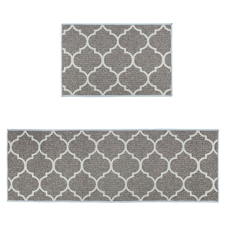 Kitchen Mat [2 PCS] Cushioned Anti-Fatigue Kitchen Rug, Waterproof Non-Slip Kitchen  Mats and Rugs Heavy Duty PVC Ergonomic Comfort Foam Rug for Kitchen, Floor  Home, Office, Sink, Laundry, Grey 