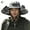 as shown, variant on Oversize Big Head Outdoor Wide Brim Sun Hat with 2 Solar Fan Sun Bucket Hat for Men Women Solar Fan Hat UPF 50+ H2J0