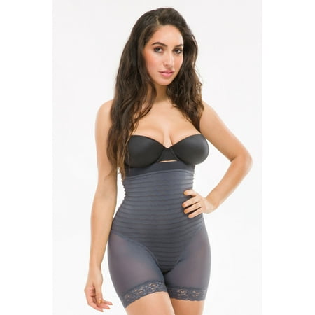 TruFigure High Waist Panty with Mesh Lace 8082