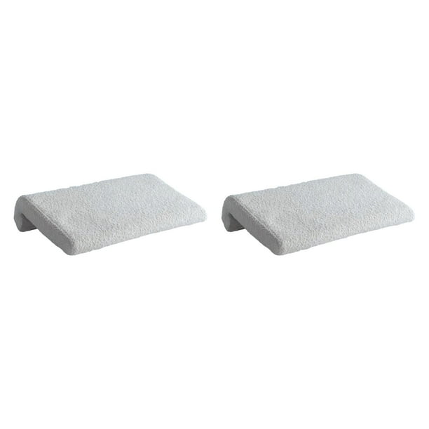 2 almohadas para cabecera de cama, soporte para la espalda para cabecera de madera maciza, almohada de respaldo suave, cojín de cabecera para Gris