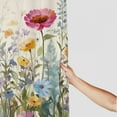 thumbnail image 3 of COMIO Durable and Washable Floral Colorful Wildflower Shower Curtain Multiple Sizes White, 3 of 6