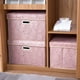 thumbnail image 3 of Cajas de Almacenamiento Plegables Grandes con Tapas [1 Paquete] Caja de Almacenamiento de Tela Decorativa Organizador de Cubos Rosa 45 x 30 x 30 cm, 3 of 5