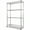 Silver, variant on Alera Complete Wire Shelving Unit with Casters, Four-Shelf, 48" x 18" x 72", Silver