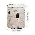 thumbnail image 3 of Yonrjhukm Foldable Toy Clothing Storage Bag, Fashion Printed Laundry Basket with Drawstring Closure, Durable Cotton Linen Material & Easy Carry Handles, Organize Kids' Toys & Clothes, 3 of 4