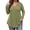 Army-Green, variant on WellSize Plus Size Blouses for Women V Neck Curved Hems Tunic Tops Casual Long Sleeve Botton Fall Shirts