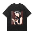 thumbnail image 3 of THNCLZX Washed vintage Komi Shoko cotton T-shirt anime street hip-hop short-sleeved pattern summer unisex clothing, 3 of 10