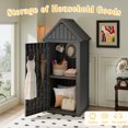 thumbnail image 5 of Outdoor Storage Shed, Waterproof Resin Garden Tool Shed, Heavy-Duty Weather-Resistant Cabinet for Patio, Backyard, or Garage, 5 of 7