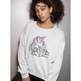 thumbnail image 2 of Unicorn Ink Drawing Sweatshirt Women -Image by Shutterstock, Female 3X-Large, 2 of 4