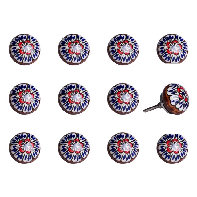 KNOB-IT VINTAGE HANDPAINTED CERAMIC KNOBS (12-Pack) K000008