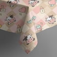 thumbnail image 5 of Beige Cow Checker Pattern Square Tablecloth,Waterproof Square Table Cover,Wipeable Spillproof Washable Table Cover for Home Kitchen Party Decor 42"X42"(107x107cm), 5 of 6
