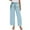 Blue, variant on Cmfcve Women's Casual Pants & Capris Solid Color High Waist Straight Pants Casual Pocket Button Drawstring Sweatpants