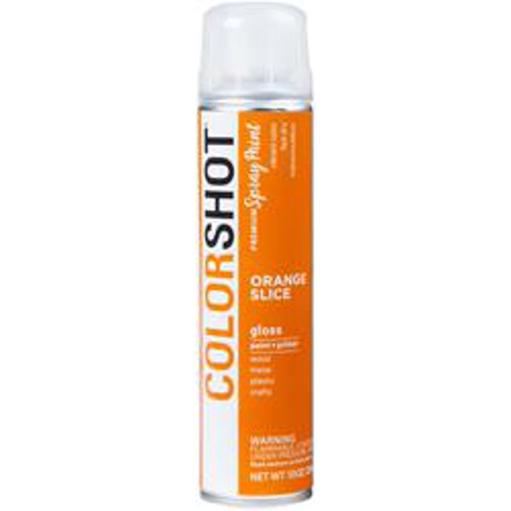 ColorShot Aerosol Spray Paint 10ozOrange Slice Orange Gloss