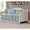 thumbnail image 2 of Luxury Home Collection 5 Piece Daybed Quilted Reversible Coverlet Bedspread Set Floral Printed Blue Taupe, 2 of 4