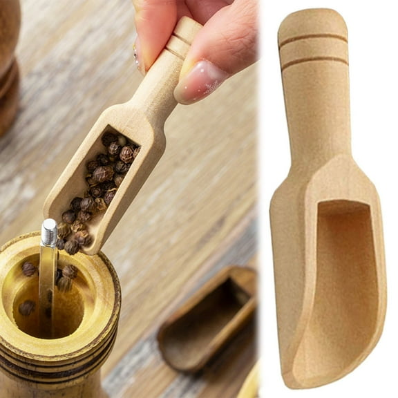 Clearance! Liulin 1Pc Mini Wooden Spoons, Small Wooden Spoons for Spice Jars, Tiny Spoons for Beans, Rice, Tea Flour, Coffee, Washing Powder, and Candy, Spice Spoon, Bath Salt Scoop, 3 Inch Long