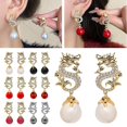 thumbnail image 2 of 2024 New Dragon Hanging Bead Earrings Multi-Color Pearls Sales Dangle Drop F0L4, 2 of 6