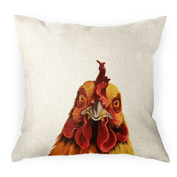 WIRESTER 18x18 inch Square Decorative Throw Sofa Pillow Cases, Cochin Chicken