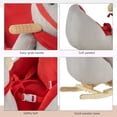 thumbnail image 3 of Track 7 Kids Rocking Horse, Cute Horse Rocking Horse for Toddler 1-3 Age Girl, Plush Rocking Bunny with Seatbelt, Children Ride-on Toy Wooden Animal Rocker, 3 of 5