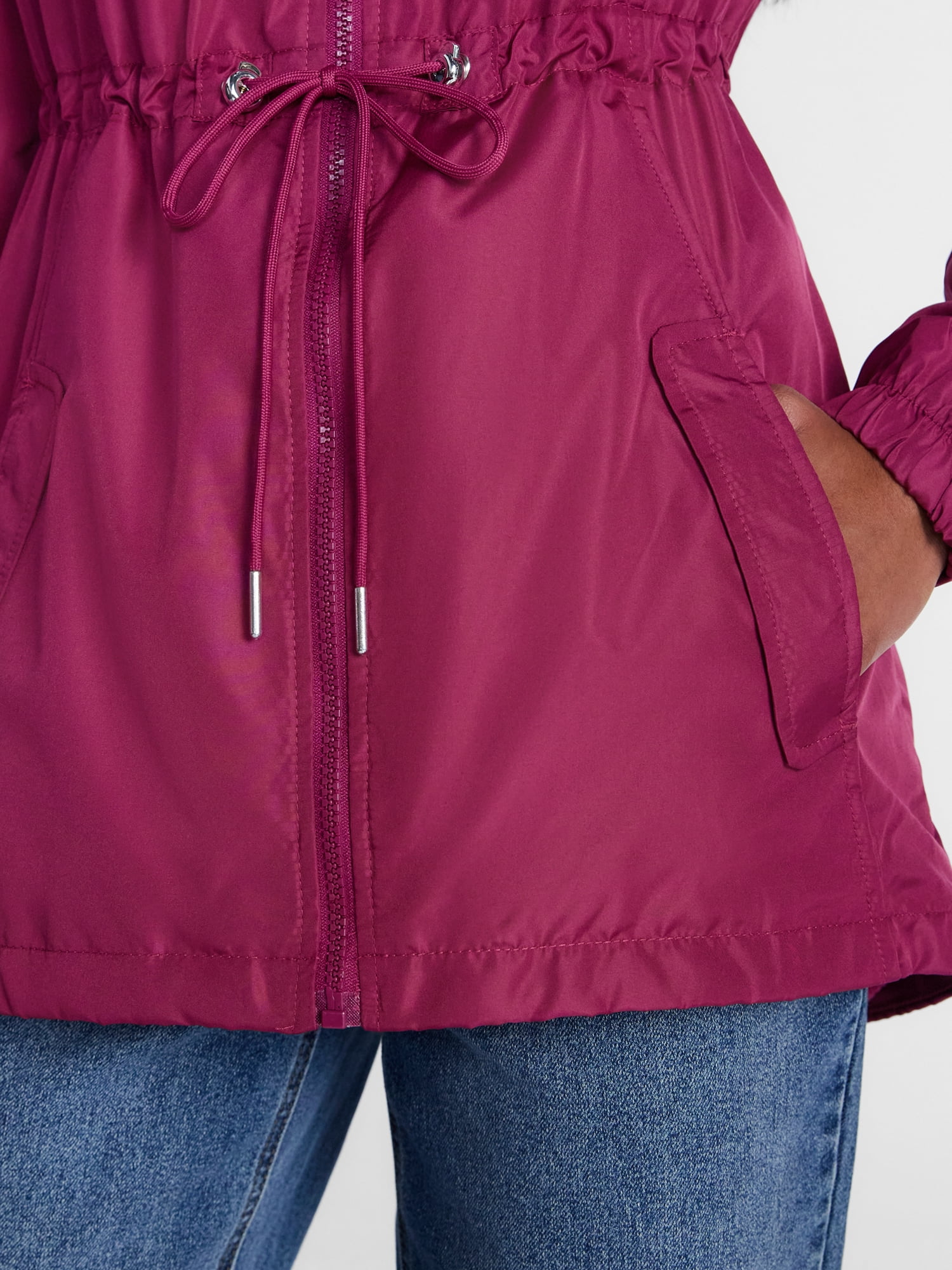 Big Chill Women's and Women's Plus Lined Anorak Jacket with Hood, Sizes S-3X