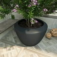 thumbnail image 4 of LeisureMod Vessel Fiberstone and MGO Clay Planter, Mid-Century Modern Round Planter Pot for Indoor and Outdoor Home (15 Inches), 4 of 6