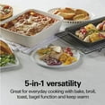 thumbnail image 4 of 4-Slice Compact Countertop Toaster Oven - with 60-Minute Timer, Slide Out Rack, Bake Tray (Black), 4 of 6