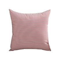 Light Red Pillow Covers Farmhouse Plaid Throw Pillows 18 Inch Spring Summer Red Decorative Pillow Decor for Couch Sofa and Porch Chair Farmhouse Square Pillowcases, Gray Red