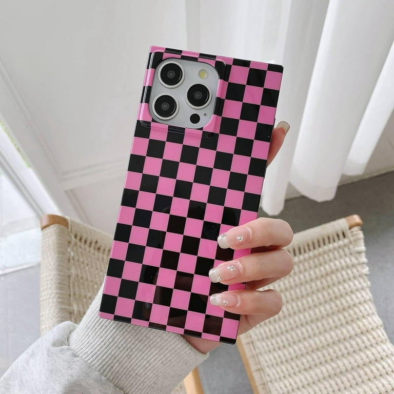 Pink Checkered Phone Case for iPhone 14 Pro Max (6.7in) Cute Checkerboard  Checker Flag Print Glossy Slim Trendy Edge Strong Shockproof Cover for  iPhone 14promax 6.7" - Walmart.com