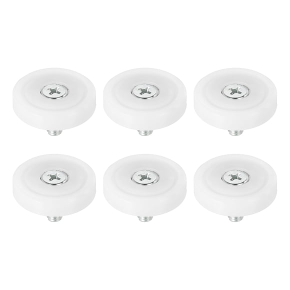 Rodillos de cajón Uxcell de 29 mm, paquete de 6, polea de plástico con rodamientos pequeños