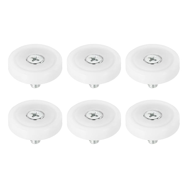 Rodillos de cajón Uxcell de 29 mm, paquete de 6, polea de plástico con rodamientos pequeños