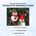 thumbnail image 3 of Mary Maxim Starlette Sparkle Yarn Ice Blue Glitter Yarn Knitting and Crocheting 196 Yards, 3 of 7
