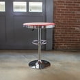 thumbnail image 3 of AmeriHome Adjustable Red Vinyl Finish Top Retro Soda Shop Round Table, 3 of 5