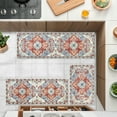 thumbnail image 2 of MeyJey Boho Kitchen Rug and Mat Set 3 Piece, Non-Slip Machine Washable Rugs for Kitchen Floor Dining/Laundry/Living Room, Red/Blue/Beige, 2 of 14