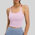 thumbnail image 7 of Felirenzacia Women's Tank Tops Built in Bras Racerback Colorblock Spaghetti Strap Tight Yoga Workout Tops,Pink,S, 7 of 7