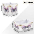 thumbnail image 3 of DEIARA Pastel Butterfly Storage Basket Foldable Easy to Clean Durable with Hollow Support Plate with Handle 15.75x10.63x6.96in, 3 of 8
