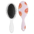 thumbnail image 2 of Orange Hair Brush, Cute Fresh Summer Fruit Pattern Detangling Paddle Brush, Sweet Orange Lover Design, Soft Bristle Brush, 2 of 6