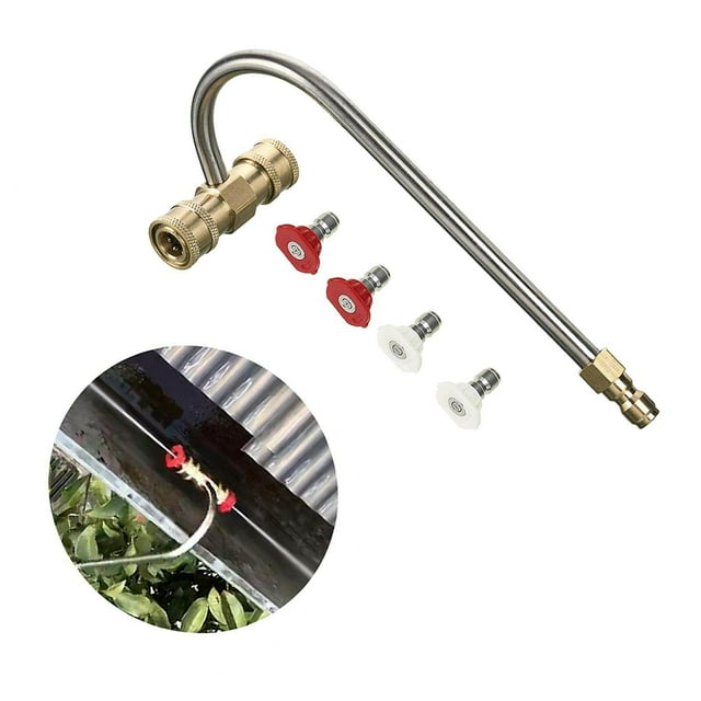 High Pressure Washer Gutter Cleaner Attachment For Wand 1/4 wand extension Garden Hose Quick Connect