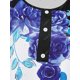 thumbnail image 4 of Camiseta floral del color de Ombre Rosegal  Mangas largas de talla grande, 4 of 5